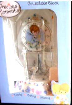 (image for) Porcelian Anniversary Clock Precious Moments Boy - Click Image to Close